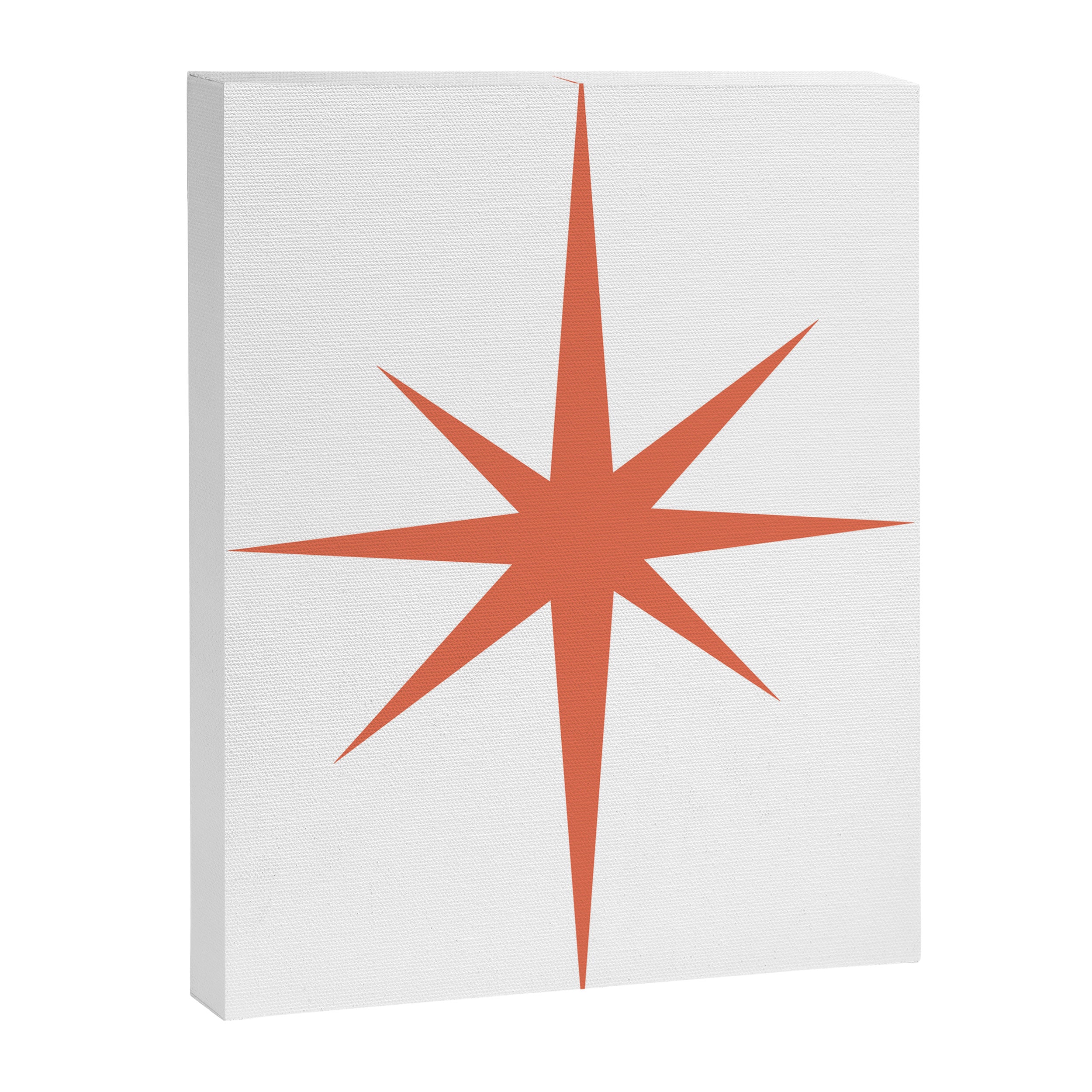Orange Mid Century Starburst Canvas Print Gallery Image 6