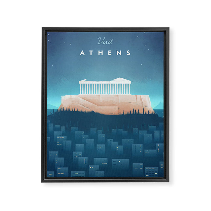 Athens Framed Canvas Print Gallery Image 1