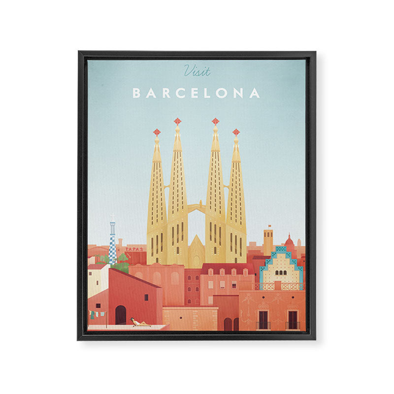 Barcelona Framed Canvas Print Gallery Image 6