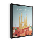 Barcelona Framed Canvas Print Gallery Image 2