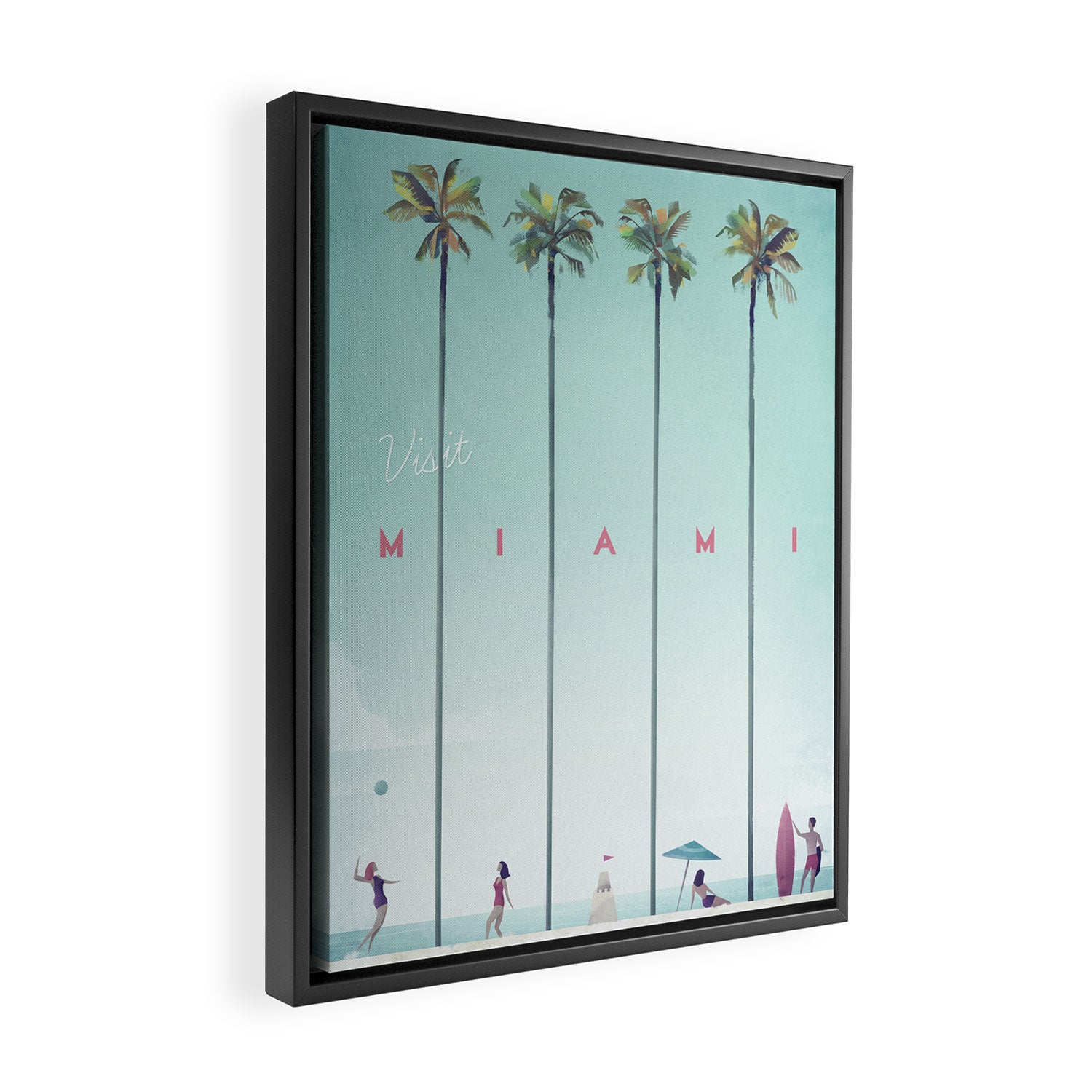 Miami Framed Canvas Print Gallery Image 2