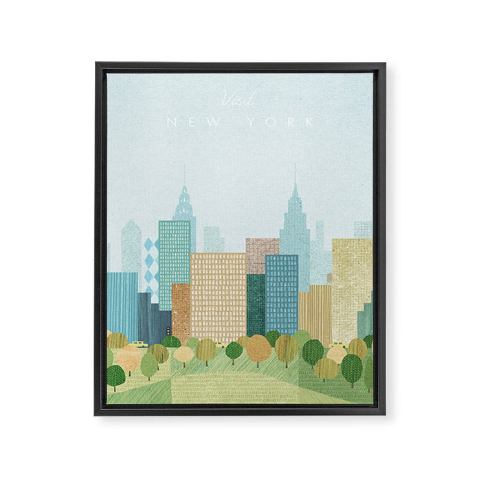 New York, Fall Framed Canvas Print Gallery Image 1