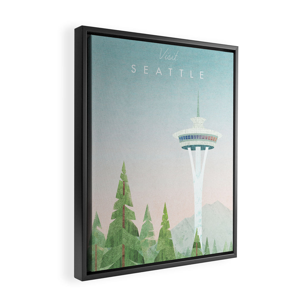 Seattle Framed Canvas Print Gallery Image 2