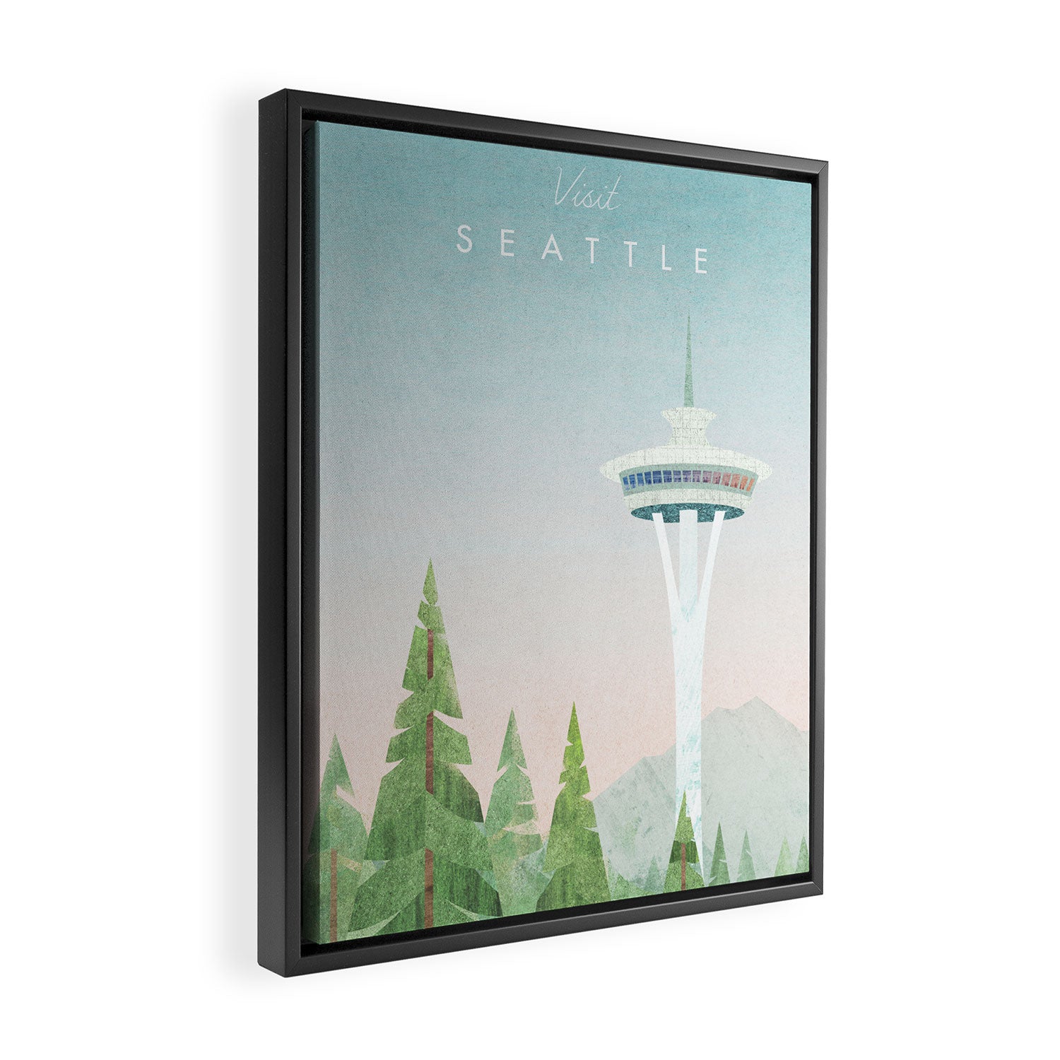 Seattle Framed Canvas Print Gallery Image 2