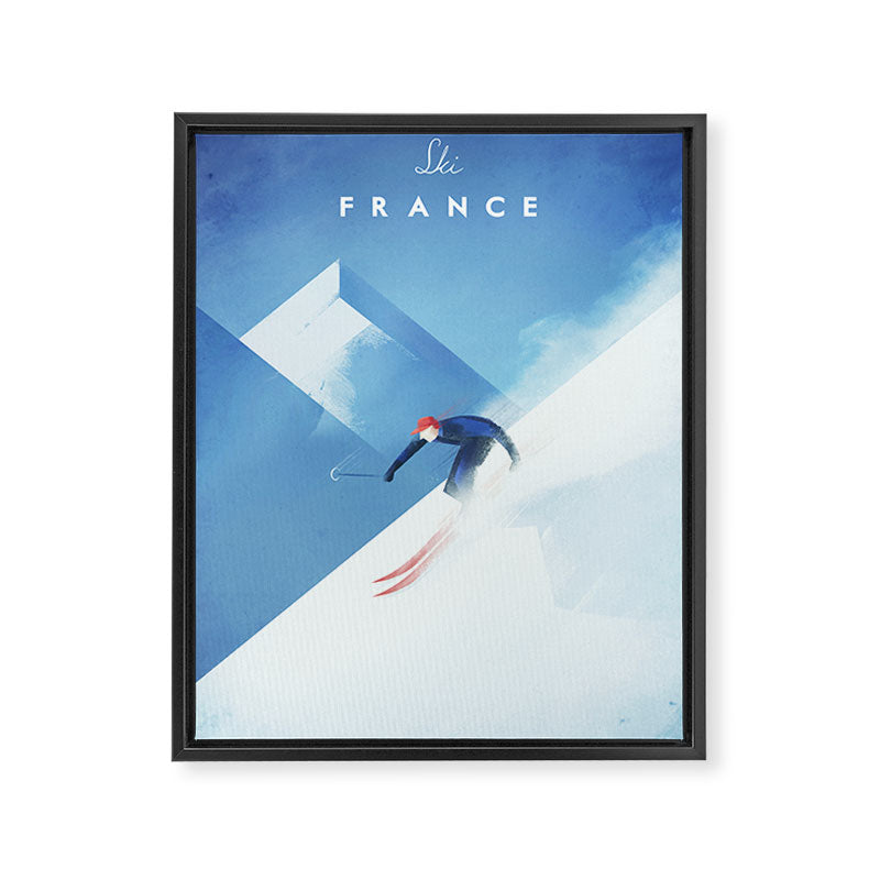 Ski France Framed Canvas Print Gallery Image 6