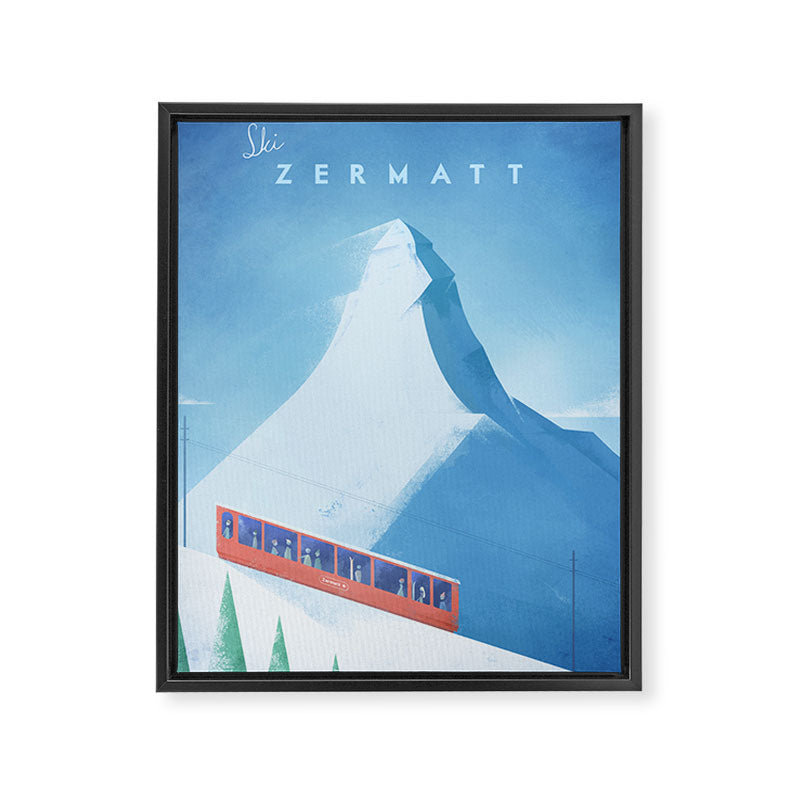 Ski Zermatt Framed Canvas Print Gallery Image 8