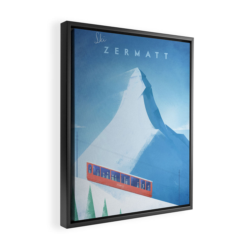 Ski Zermatt Framed Canvas Print Gallery Image 2