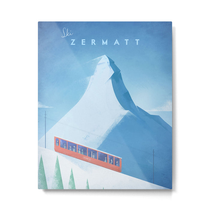 Ski Zermatt Metal Print Gallery Image 1