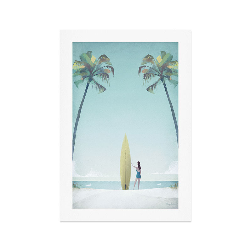 Surf Girl, California Art Print Gallery Image 1
