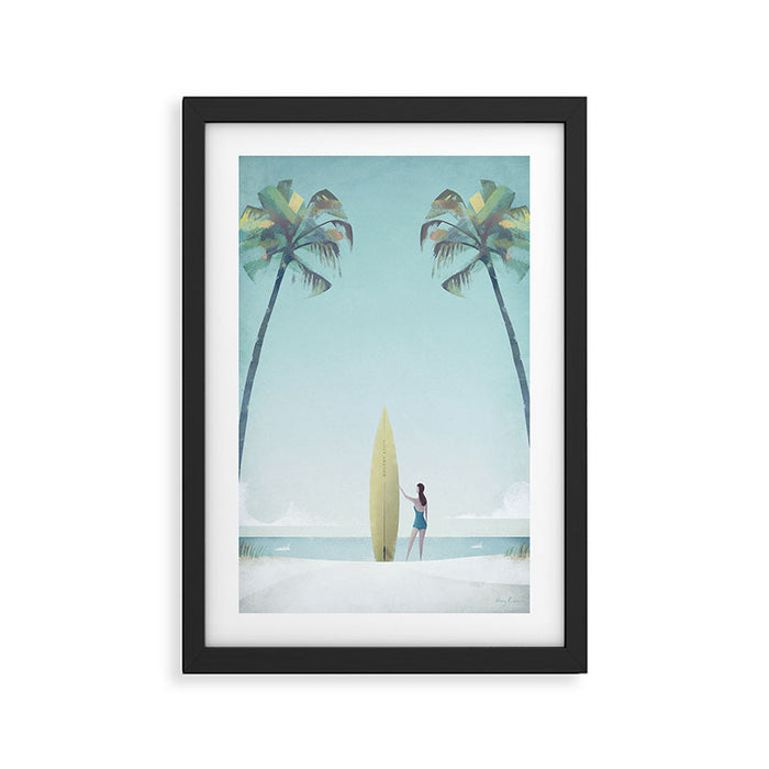 Surf Girl, California Framed Art Print Gallery Image 1