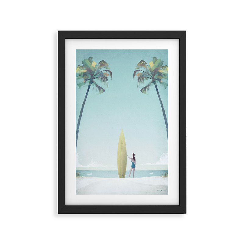 Surf Girl, California Framed Art Print Gallery Image 2