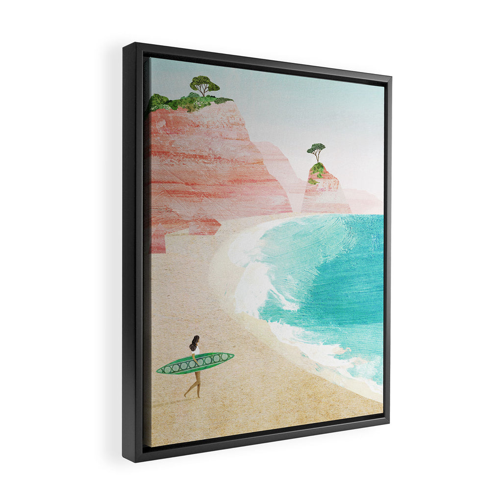 Surf Girl IV Framed Canvas Print Gallery Image 2
