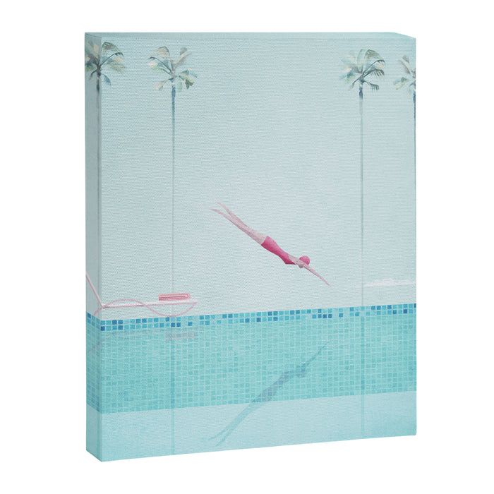 Swimming Pool, Palm Springs Canvas Print Gallery Image 1
