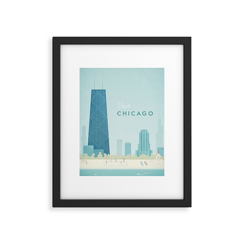  Vintage Chicago Travel Poster Framed Art Print Gallery Image 5