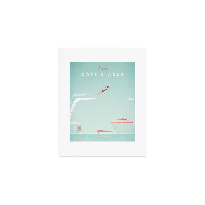 Vintage Côte d'Azur Travel Poster Art Print Gallery Image 1