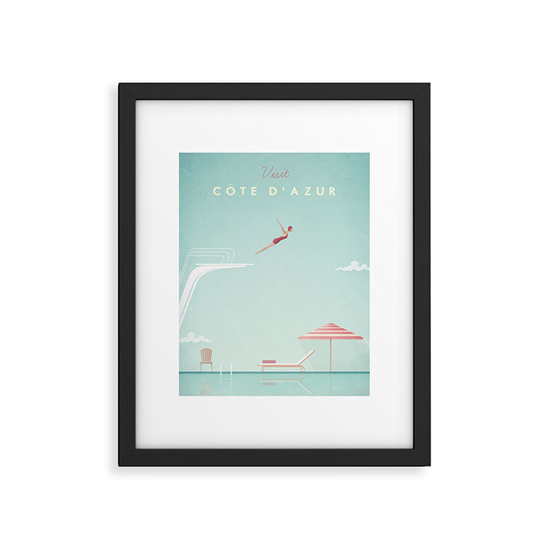 Vintage Côte d'Azur Travel Poster Framed Art Print Gallery Image 6