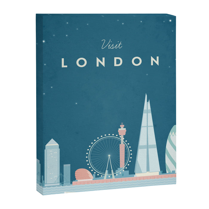 Vintage London Travel Poster Canvas Print Gallery Image 1