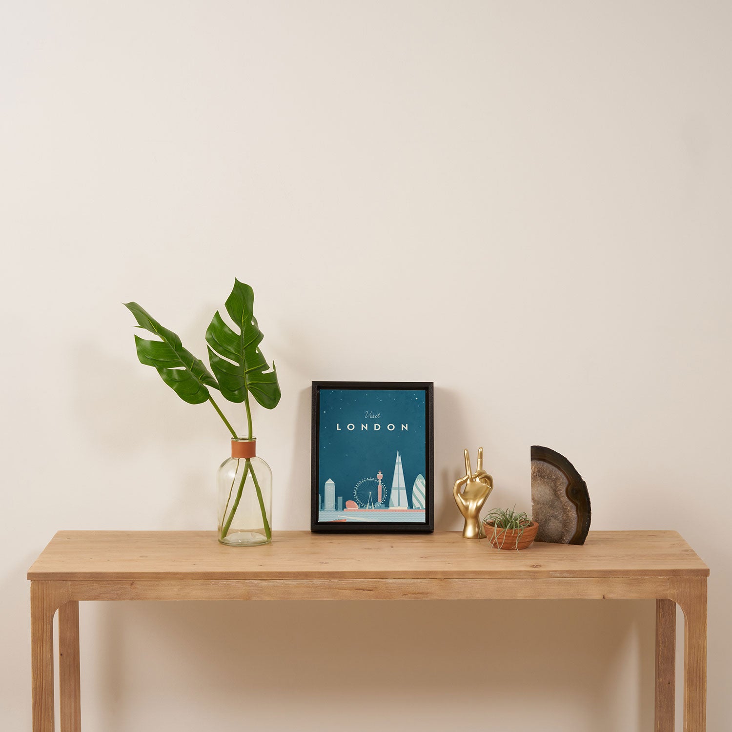 Vintage London Travel Poster Framed Canvas Print Gallery Image 4