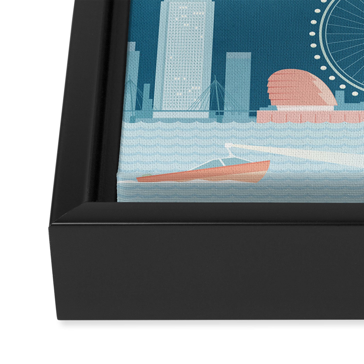 Vintage London Travel Poster Framed Canvas Print Gallery Image 3