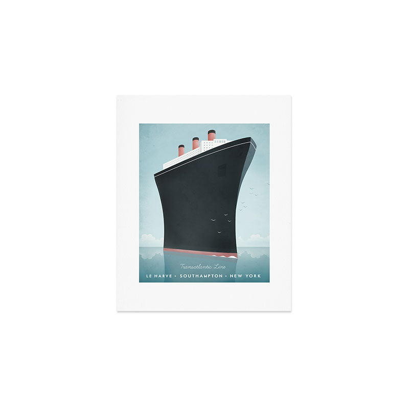 Vintage Travel Poster - Cruise Ship Art Print Gallery Image 1