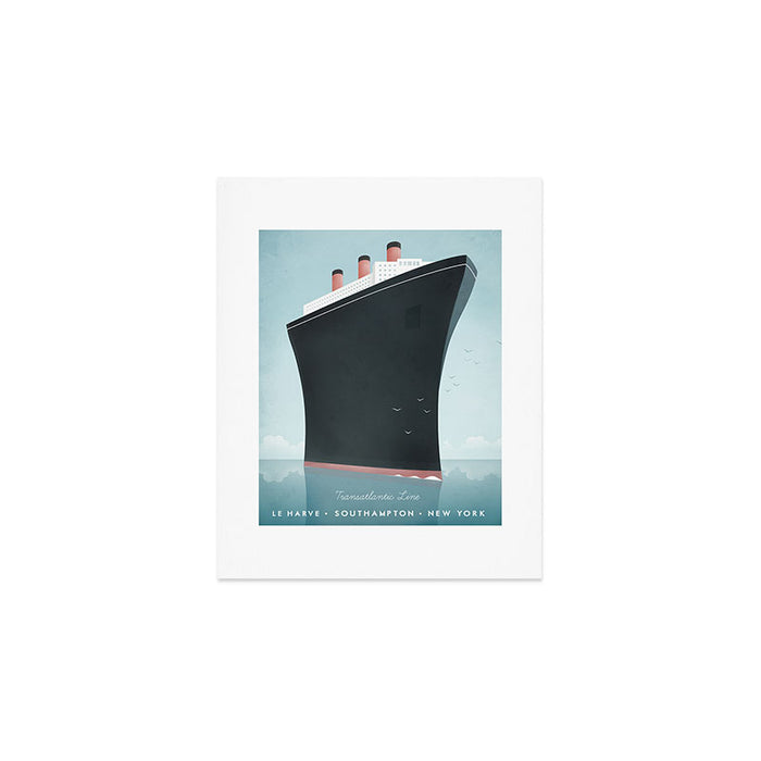 Vintage Travel Poster - Cruise Ship Art Print Gallery Image 1