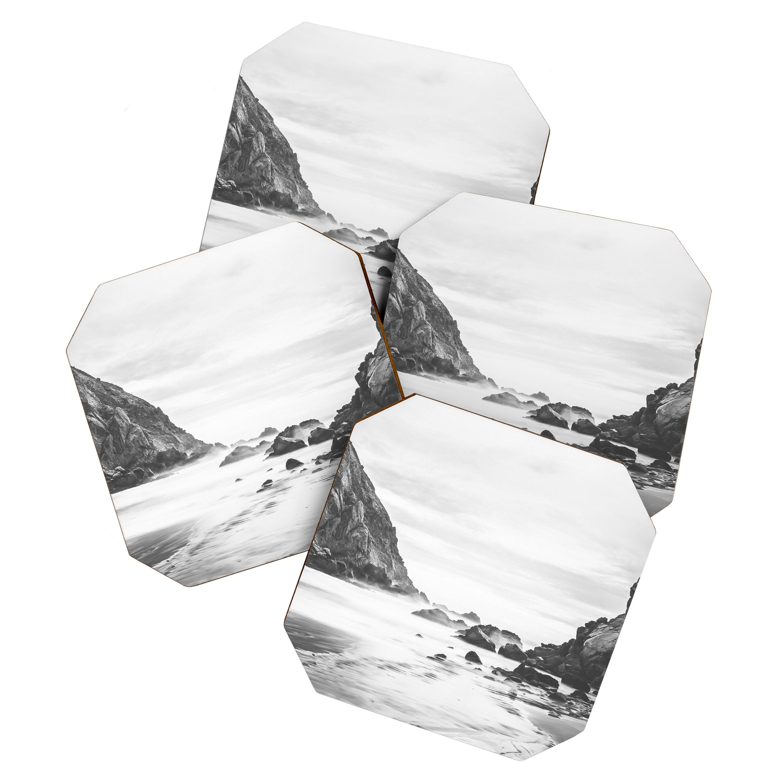 Big Sur Black and White Coaster Gallery Image 1