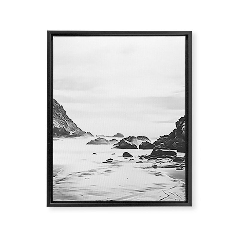 Big Sur Black and White Framed Canvas Print Gallery Image 6