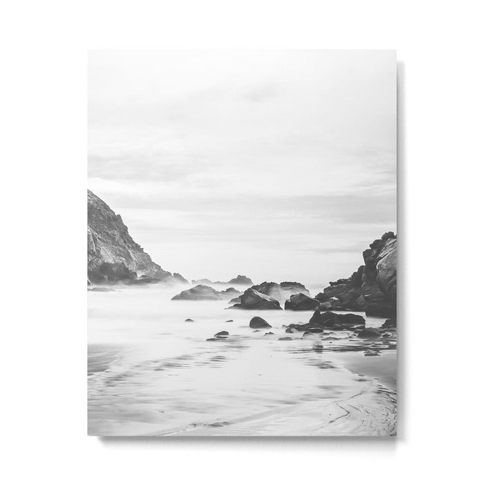 Big Sur Black and White Metal Print Gallery Image 1