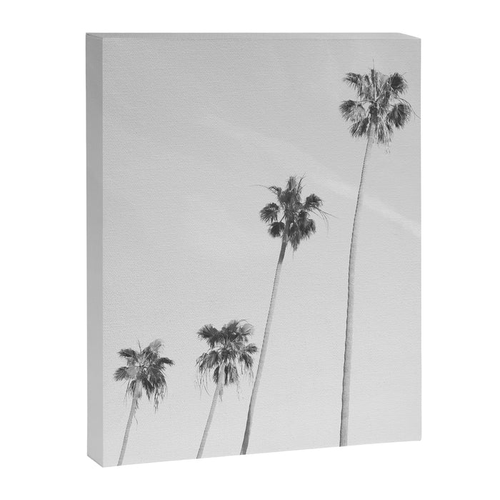 Black & White Palm Trees, Beach Palms Canvas Print Gallery Image 1