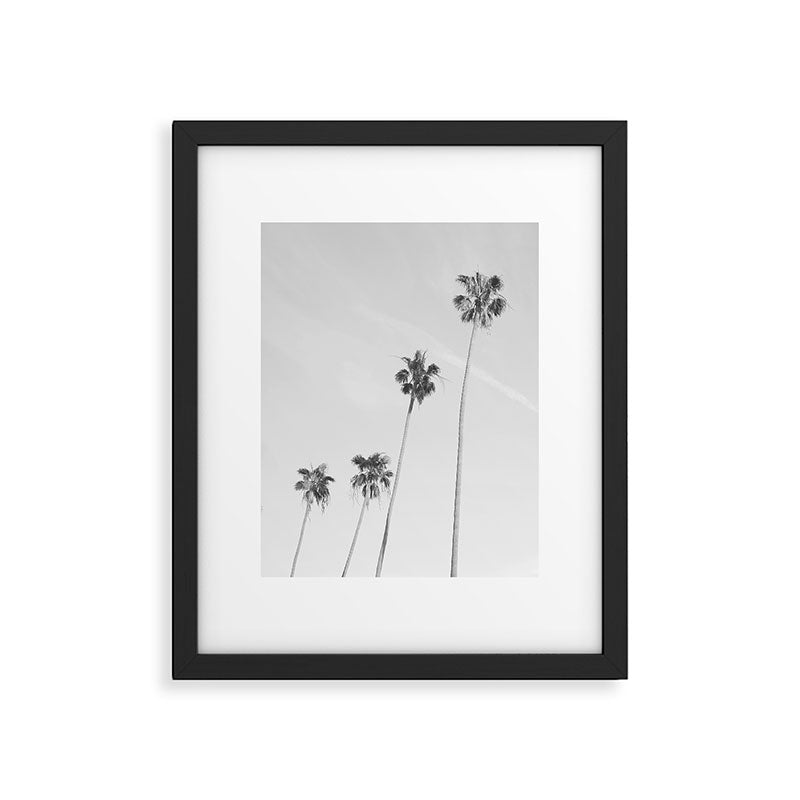Black & White Palm Trees, Beach Palms Framed Art Print Gallery Image 5