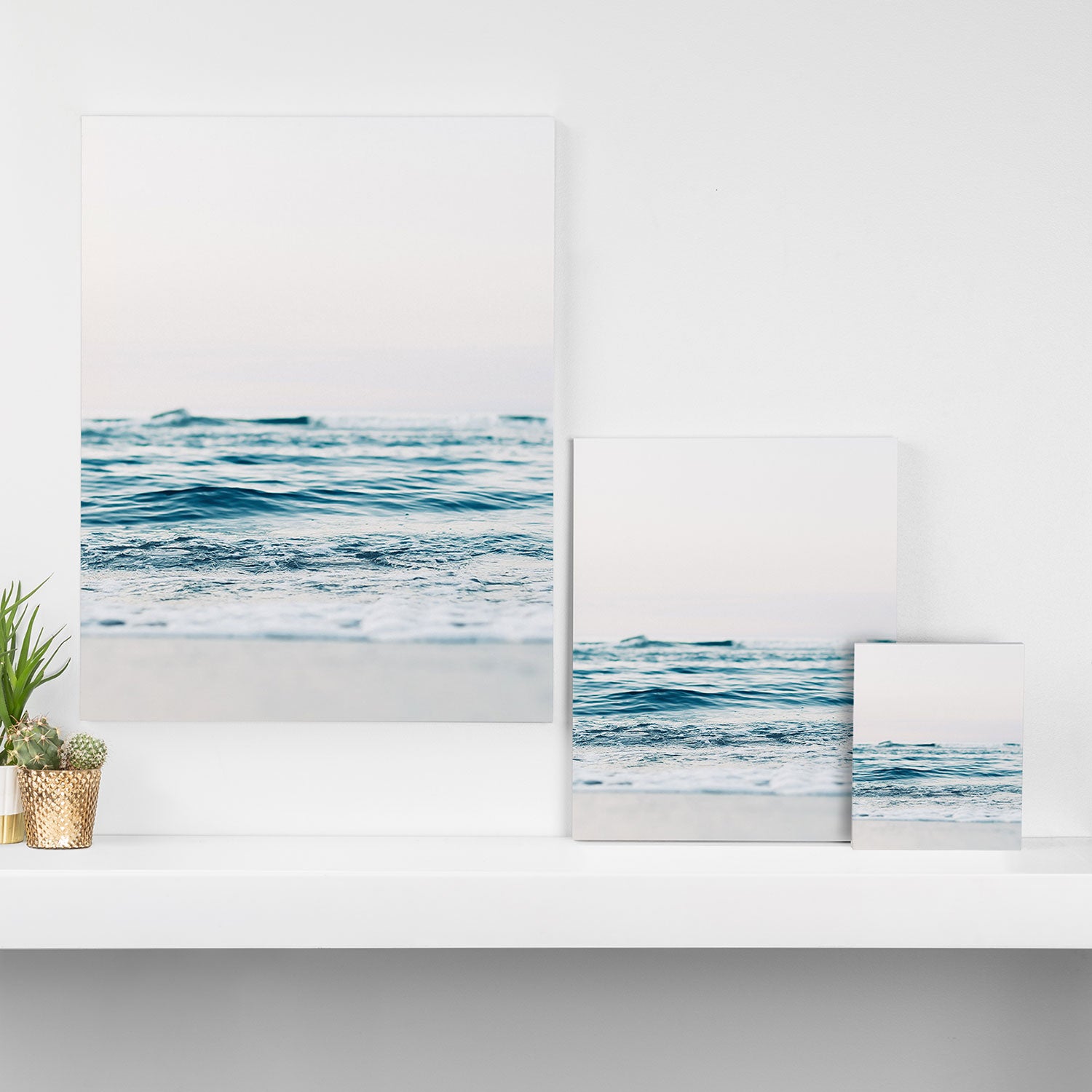 Blue Ocean Waves  Canvas Print Gallery Image 3
