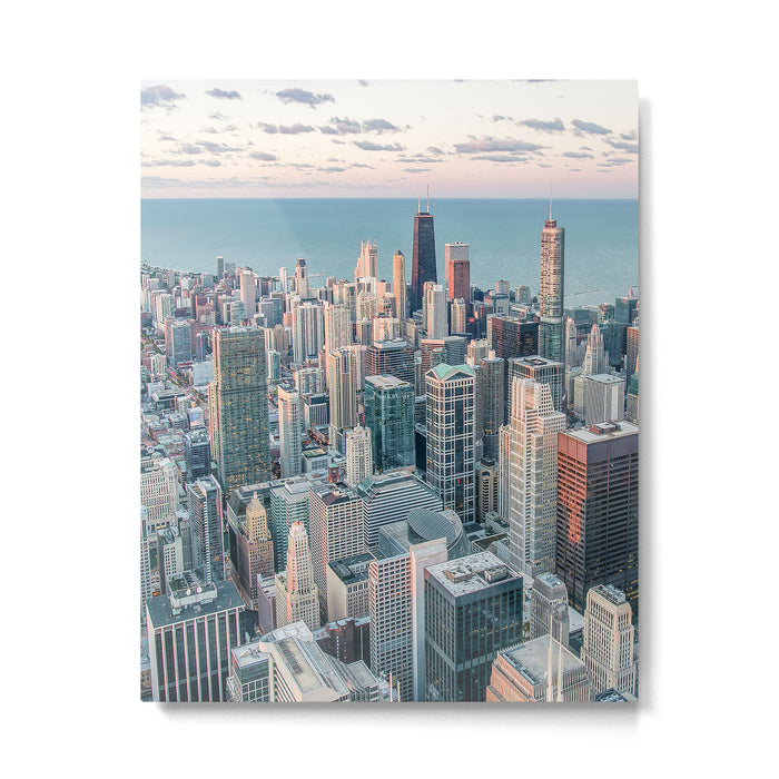 CHICAGO CITY SKYLINE Metal Print Gallery Image 1