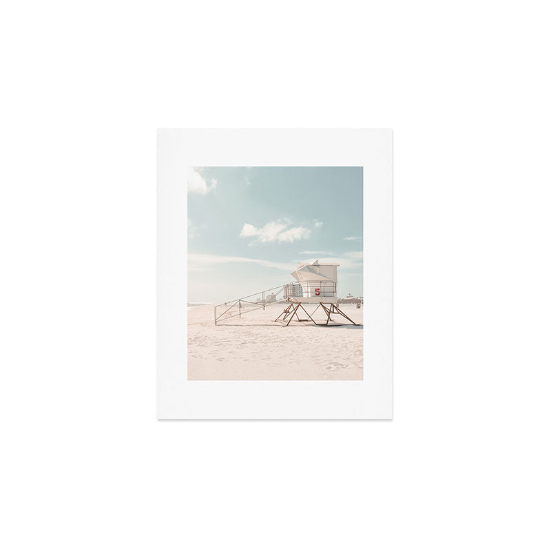 Lifeguard Tower California Beach Art Print Gallery Image 1