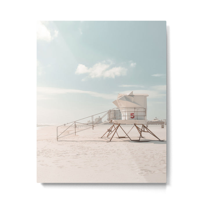 Lifeguard Tower California Beach Metal Print Gallery Image 1