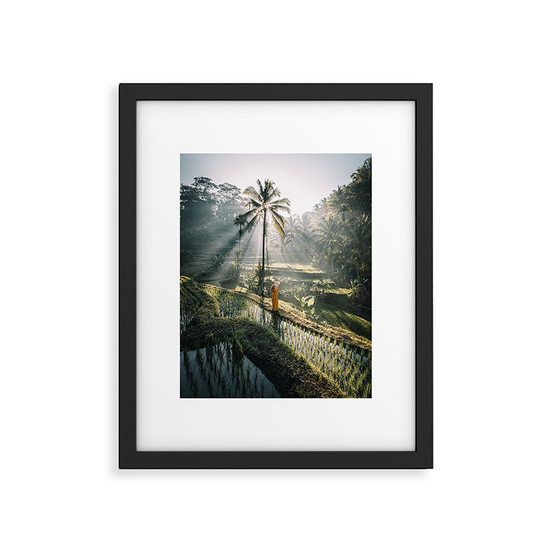 Rice Terrance Sunrise Framed Art Print Gallery Image 5