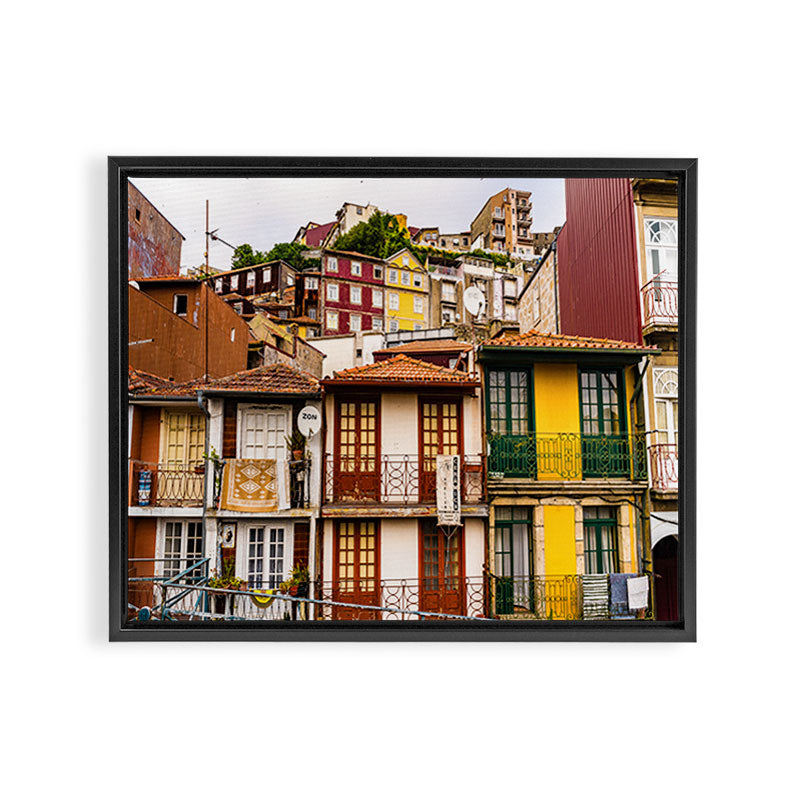 Portuguese Neighborhood Framed Canvas Print Gallery Image 6