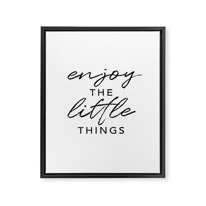 Enjoy the Little Things Framed Canvas Print Gallery Image 1