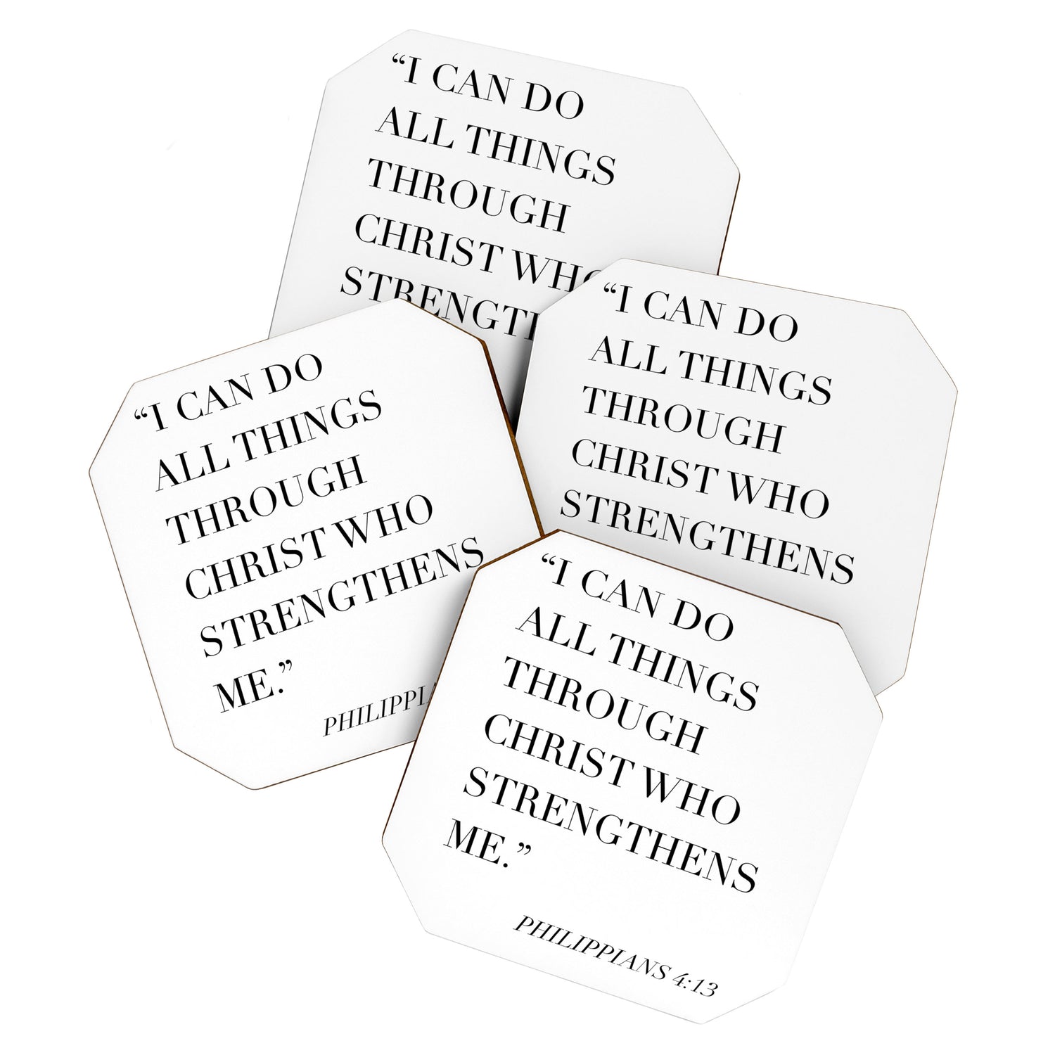 I Can Do All Things Through Christ Who Strengthens Me. -Philippians 4:13 Coaster Gallery Image 1