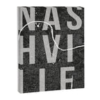 Nashville Mono Street Map Text Overlay Canvas Print Gallery Image 6