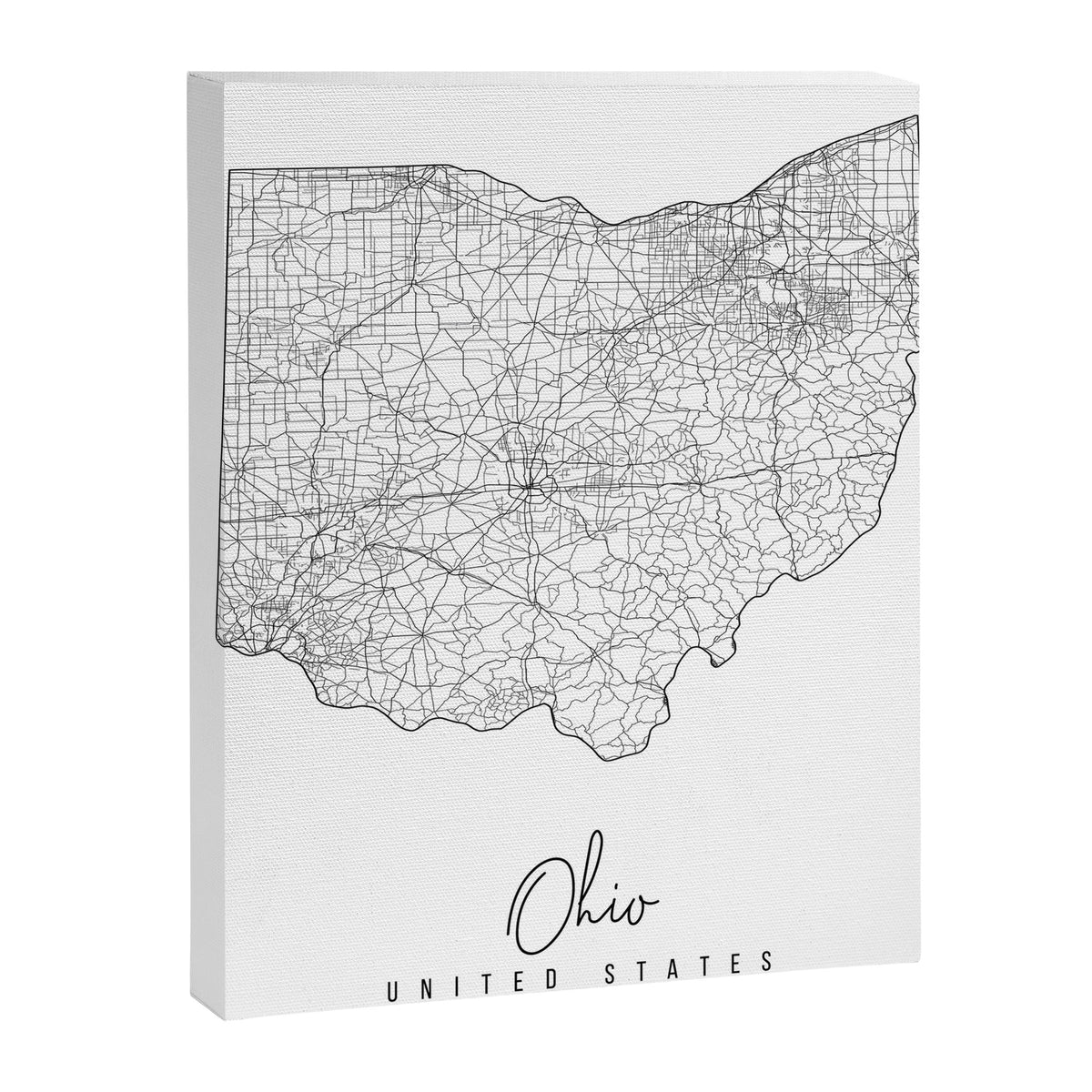 Ohio Minimal Street Map Canvas Print Gallery Image 6