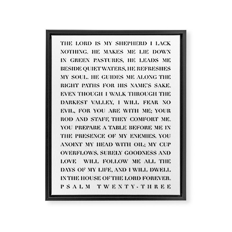 Psalm 23 Framed Canvas Print Gallery Image 6