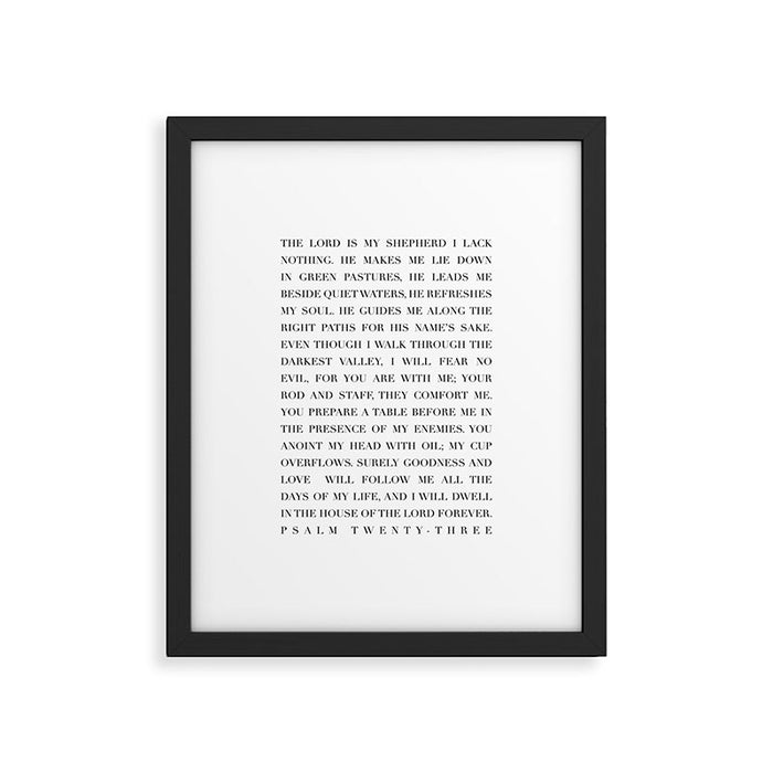Psalm 23 Framed Art Print Gallery Image 1