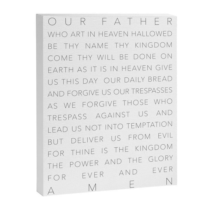 The Lord's Prayer White Canvas Print Gallery Image 1