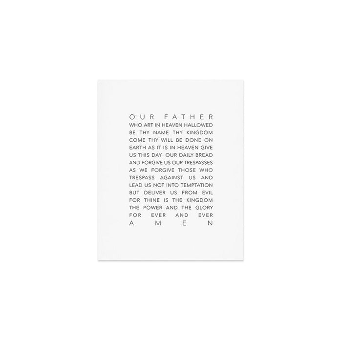 The Lord's Prayer White Art Print Gallery Image 1