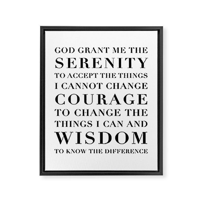The Serenity Prayer Framed Canvas Print Gallery Image 6