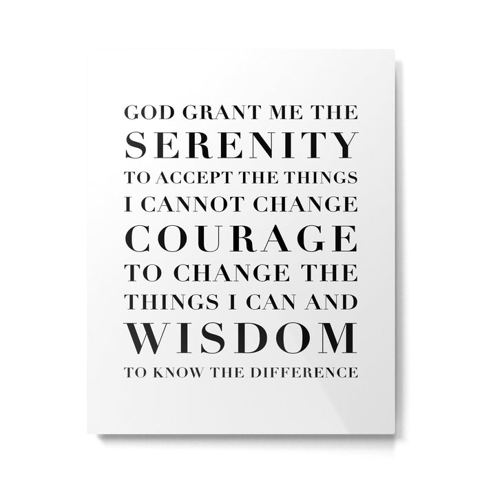 The Serenity Prayer Metal Print Gallery Image 1
