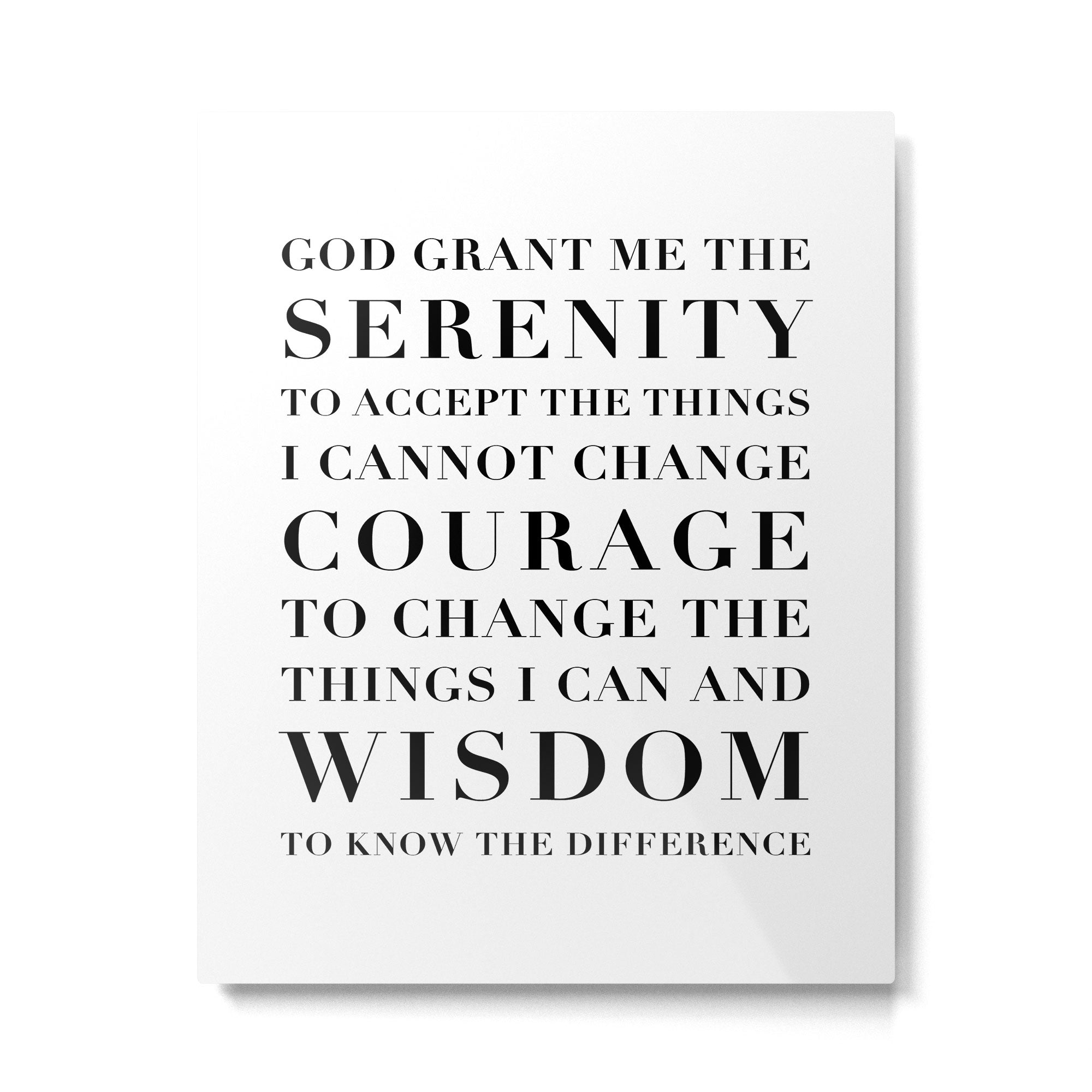 The Serenity Prayer Metal Print Gallery Image 4