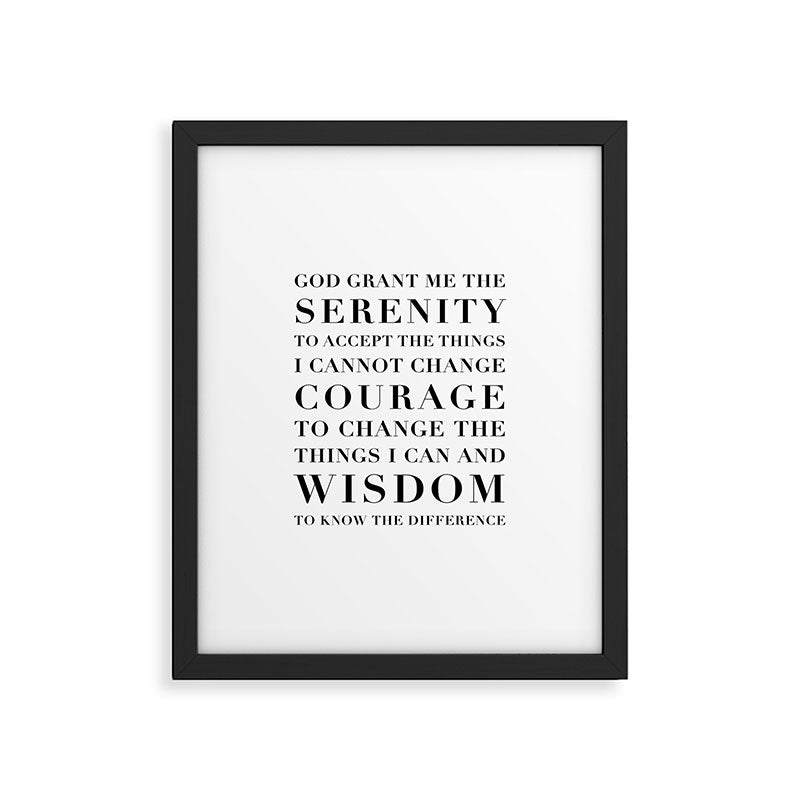The Serenity Prayer Framed Art Print Gallery Image 5