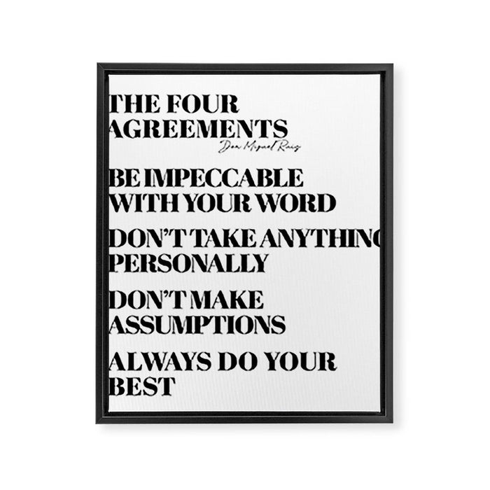 the four agreements Framed Canvas Print Gallery Image 1