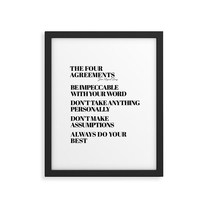 the four agreements Framed Art Print Gallery Image 1